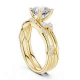Gold Ring DDLR-299, Cushion center stone, Yellow Gold, view 1