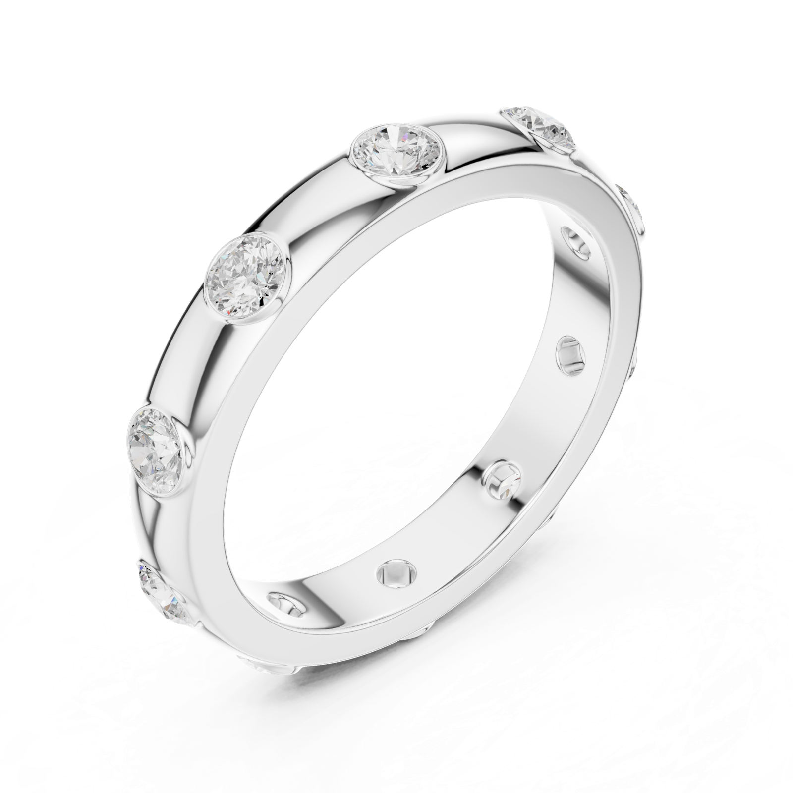 Gold Ring DDLR-352, White Gold, view 2