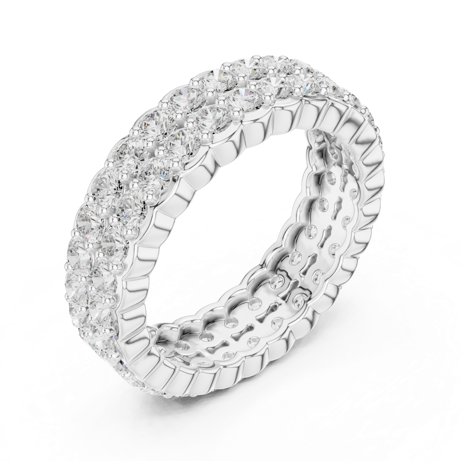 Gold Ring DDLR-714, White Gold, view 2
