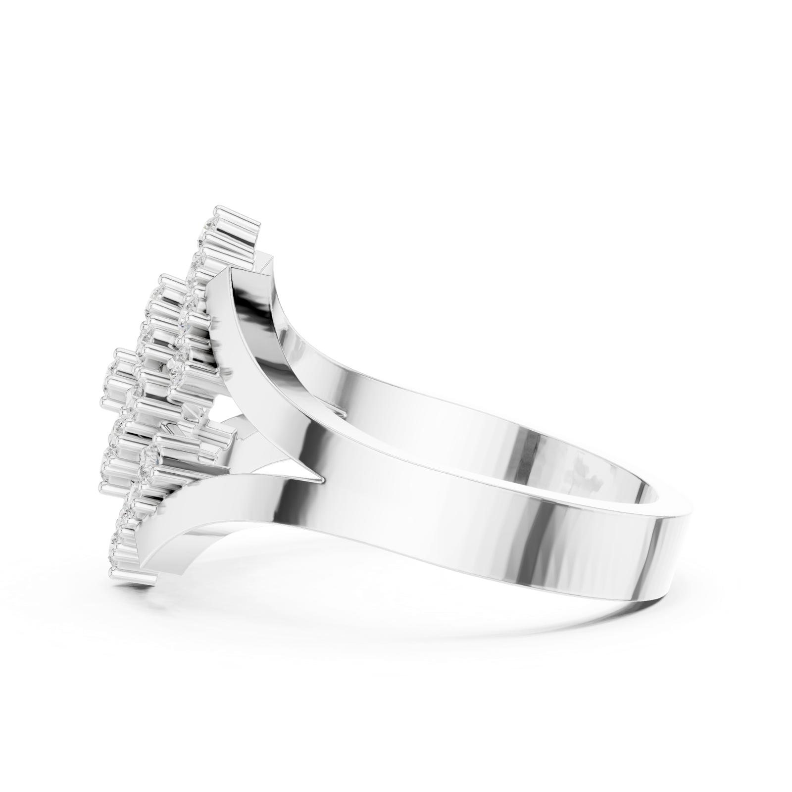 Gold Ring DDLR-461, White Gold, view 3