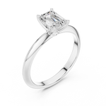 Gold Jewelry L36-6, Emerald center stone, White Gold, view 2