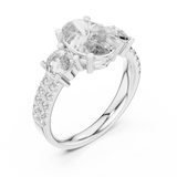Gold Ring L03-689, White Gold, view 2