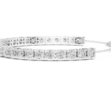 14K Solid Gold Lab Diamond Bracelet, White Gold, view 3