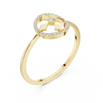 Gold Ring DR-6154, Yellow Gold, view 2