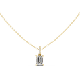 Gold Jewelry, Emerald center stone, Yellow Gold, view 4