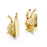 Gold Earrings L03-26, Yellow Gold, view 3