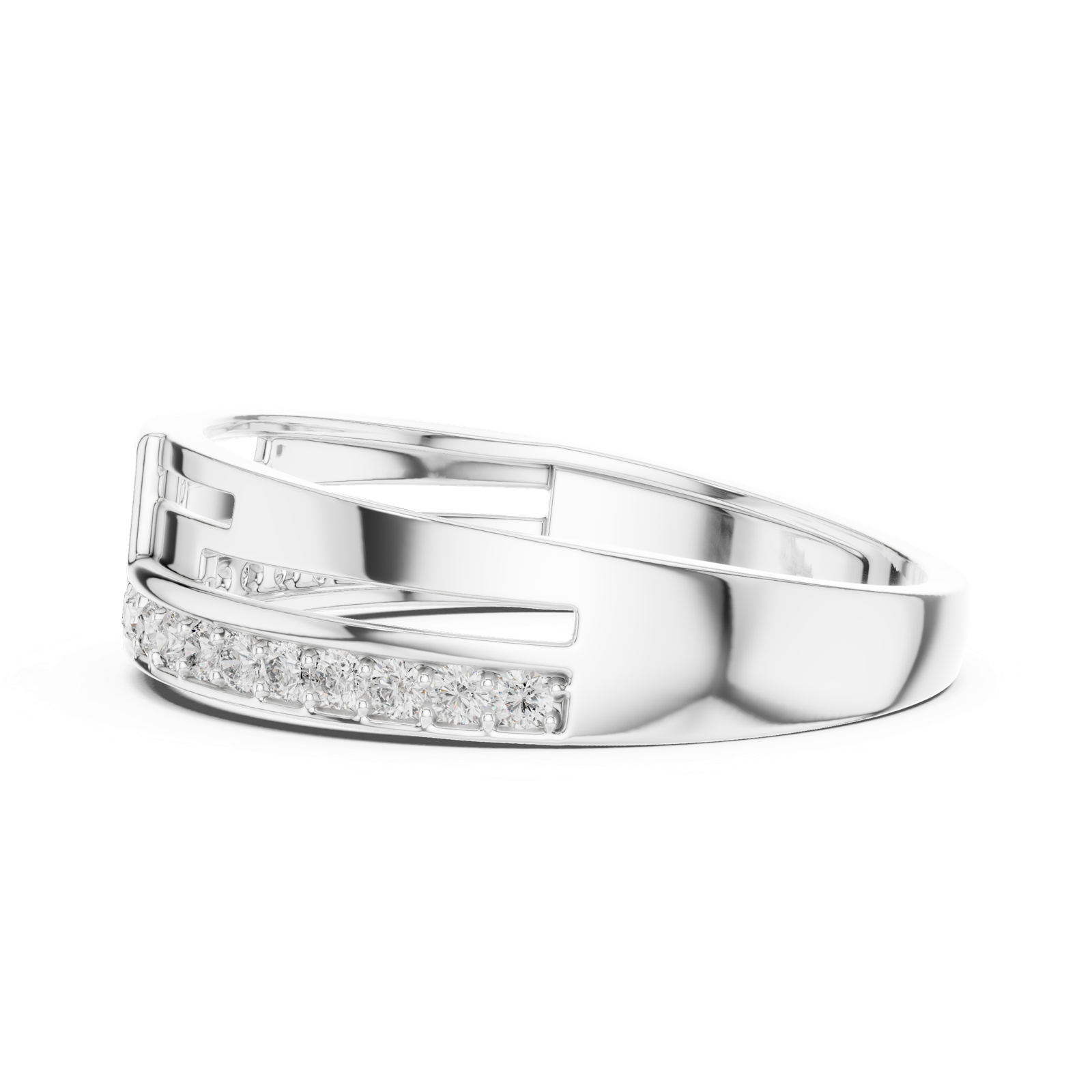 Gold Ring LR-01 (9), White Gold, view 3