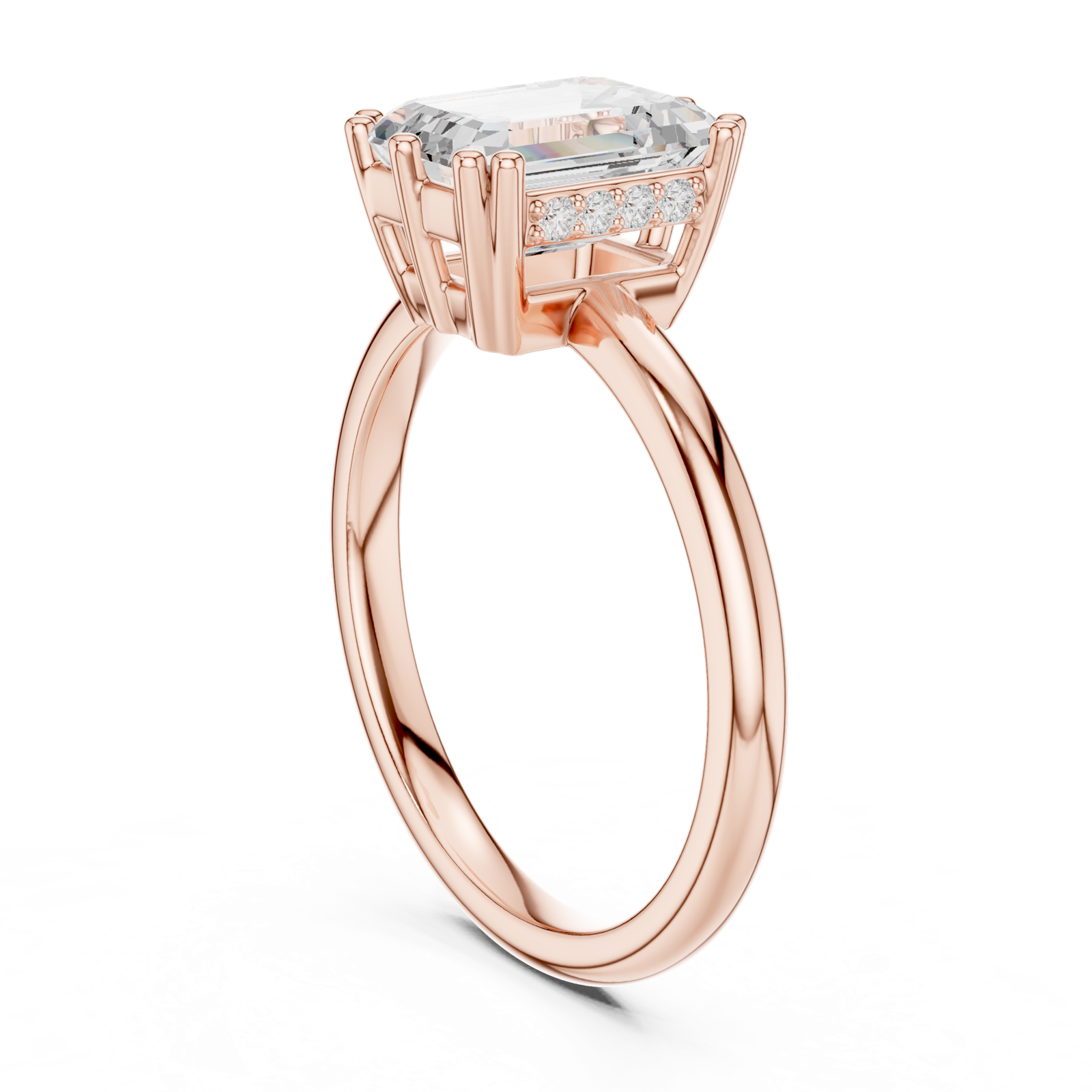 Gold Ring DDLR-925, Rose Gold, view 1