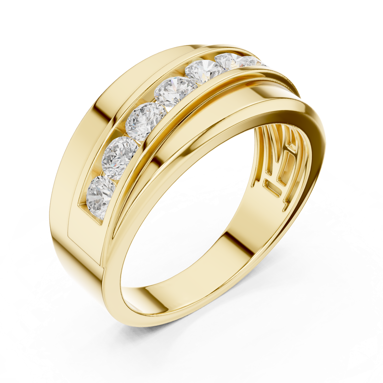 Gold Men's Ring GGR-0019, Yellow Gold, view 2