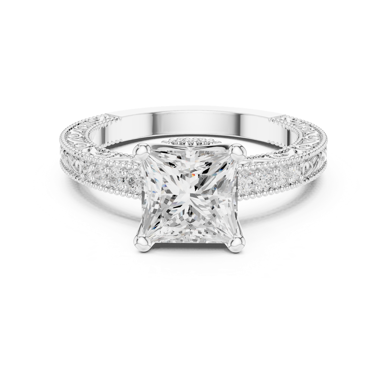Gold Ring DDLR-980, White Gold