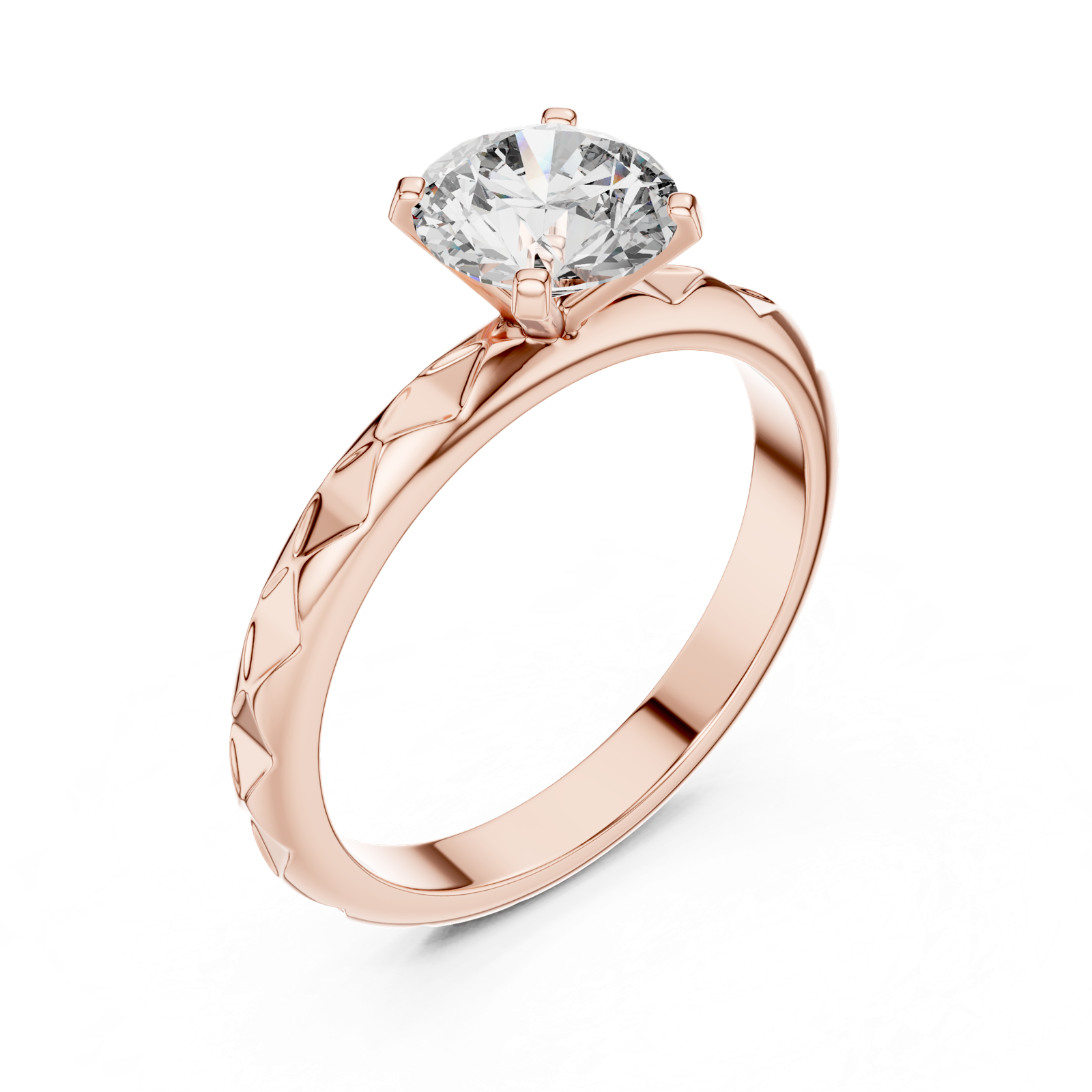 Gold Ring LR-0020, Rose Gold, view 2