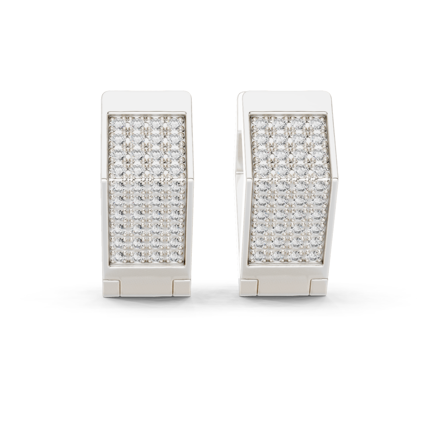 Gold Earrings L03-5, White Gold