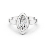 Gold Jewelry L36-3, Marquise center stone, White Gold