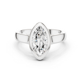 Gold Jewelry L36-3, Marquise center stone, White Gold