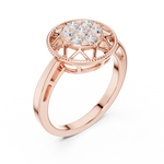 Gold Ring DDLR-689, Rose Gold, view 2