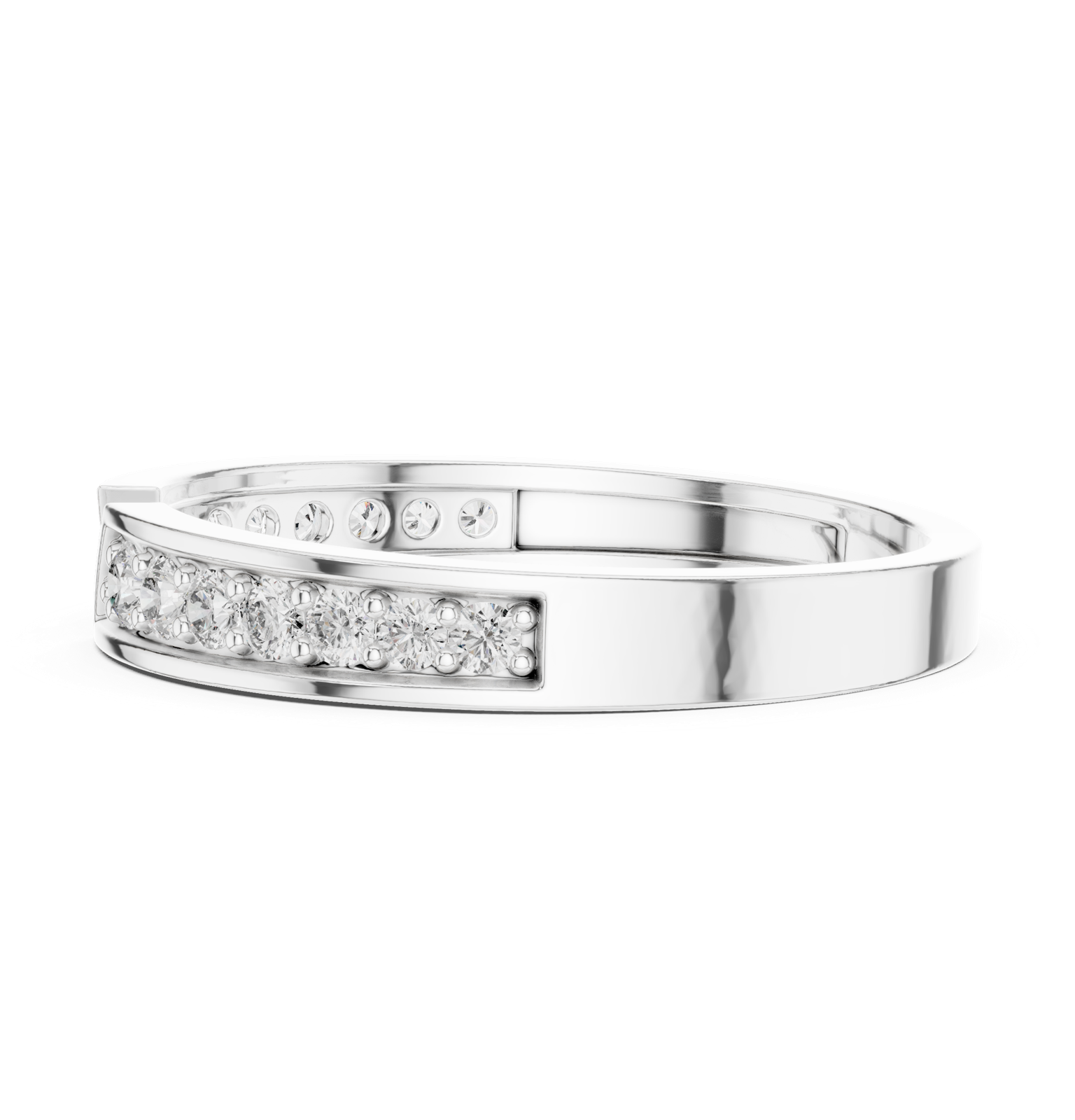 Gold Ring HLR-112, White Gold, view 3