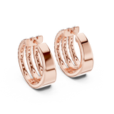 Gold Earrings GER-0382, Rose Gold, view 3