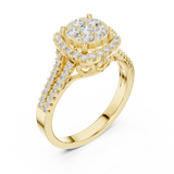 Gold Ring DDLR-454, Yellow Gold, view 2