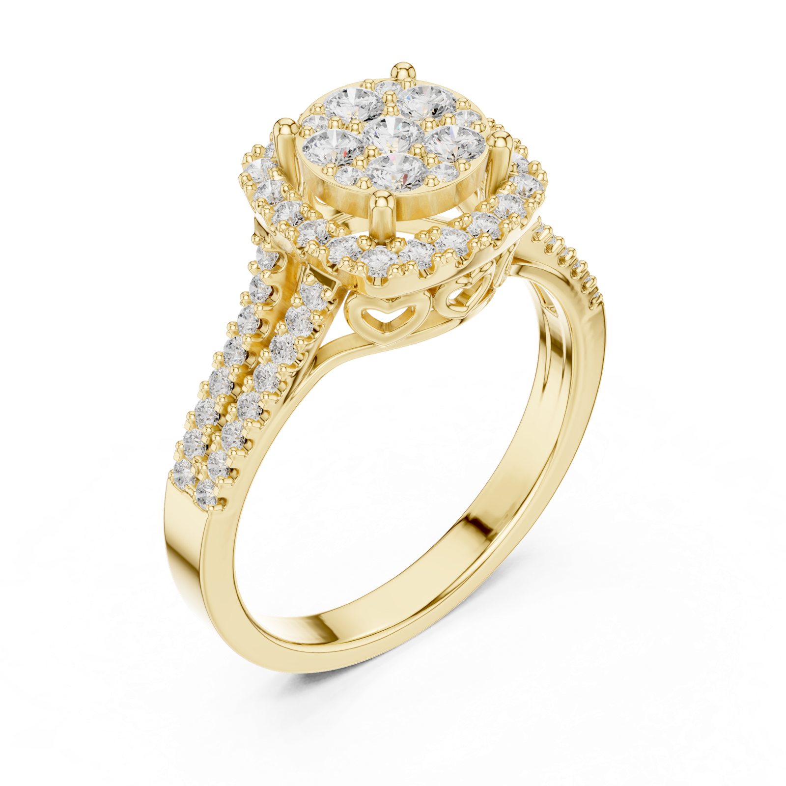 Gold Ring DDLR-454, Yellow Gold, view 2