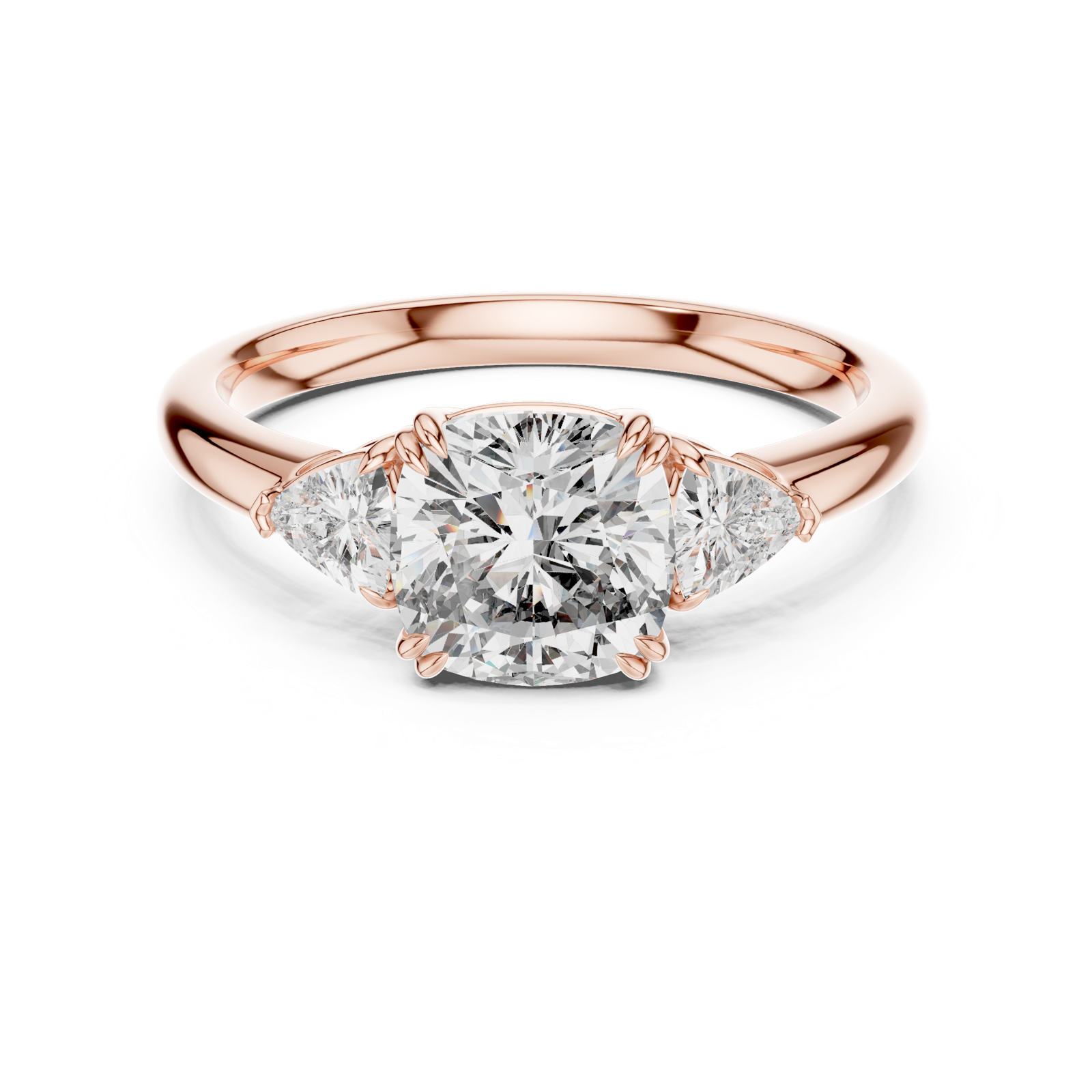 Gold Ring DDLR-033, Rose Gold, view 4