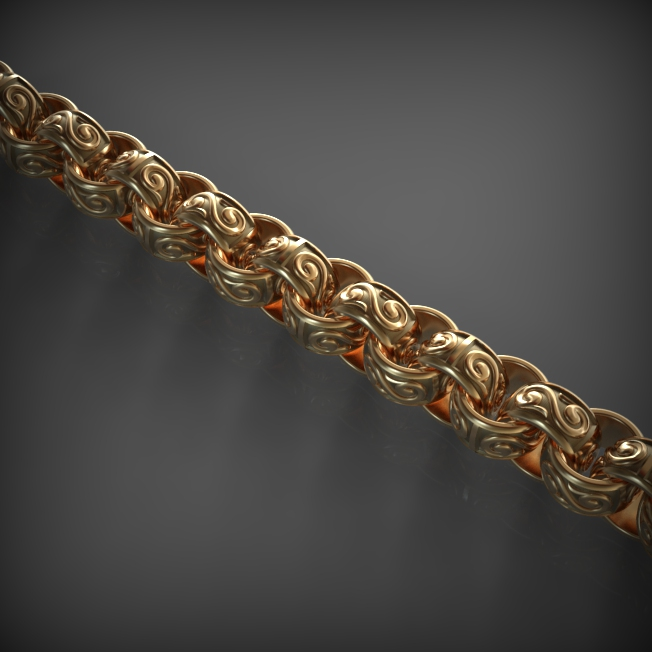 Gold Cuban Chain L38-623, Yellow Gold