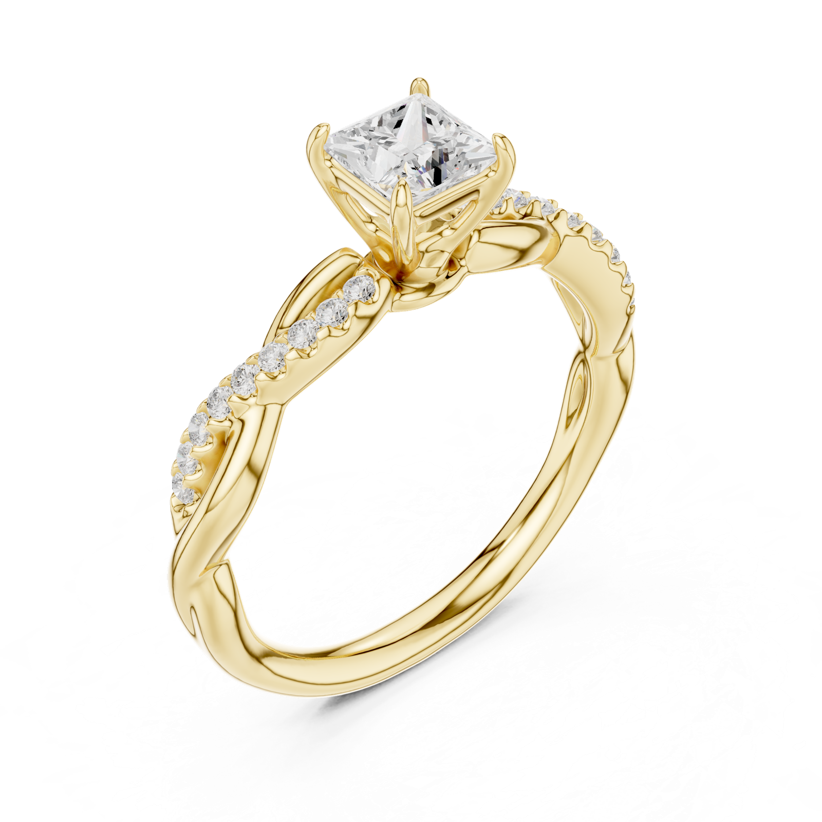 Gold Ring DDLR-590, Yellow Gold, view 2