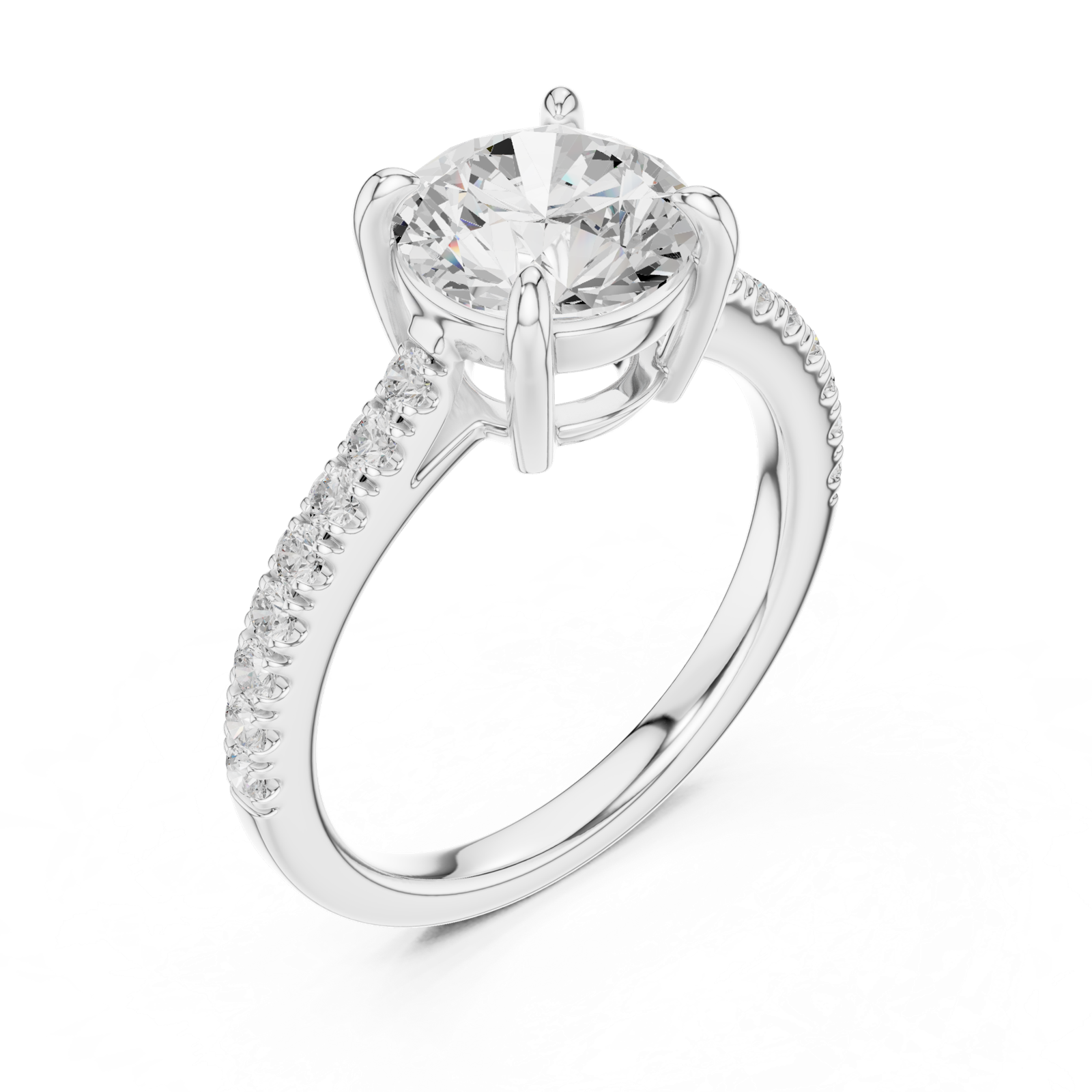 Gold Ring DDLR-882, White Gold, view 2
