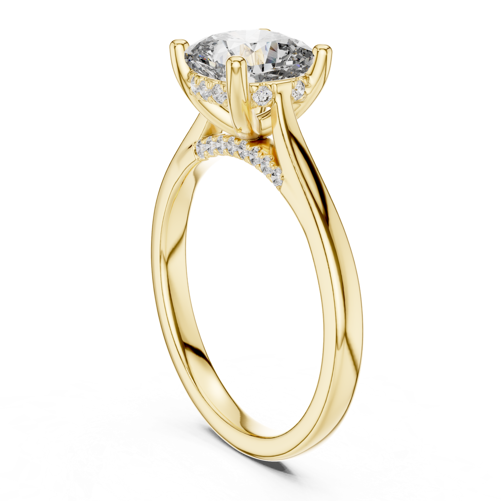 Gold Ring DDLR-163, Yellow Gold, view 1