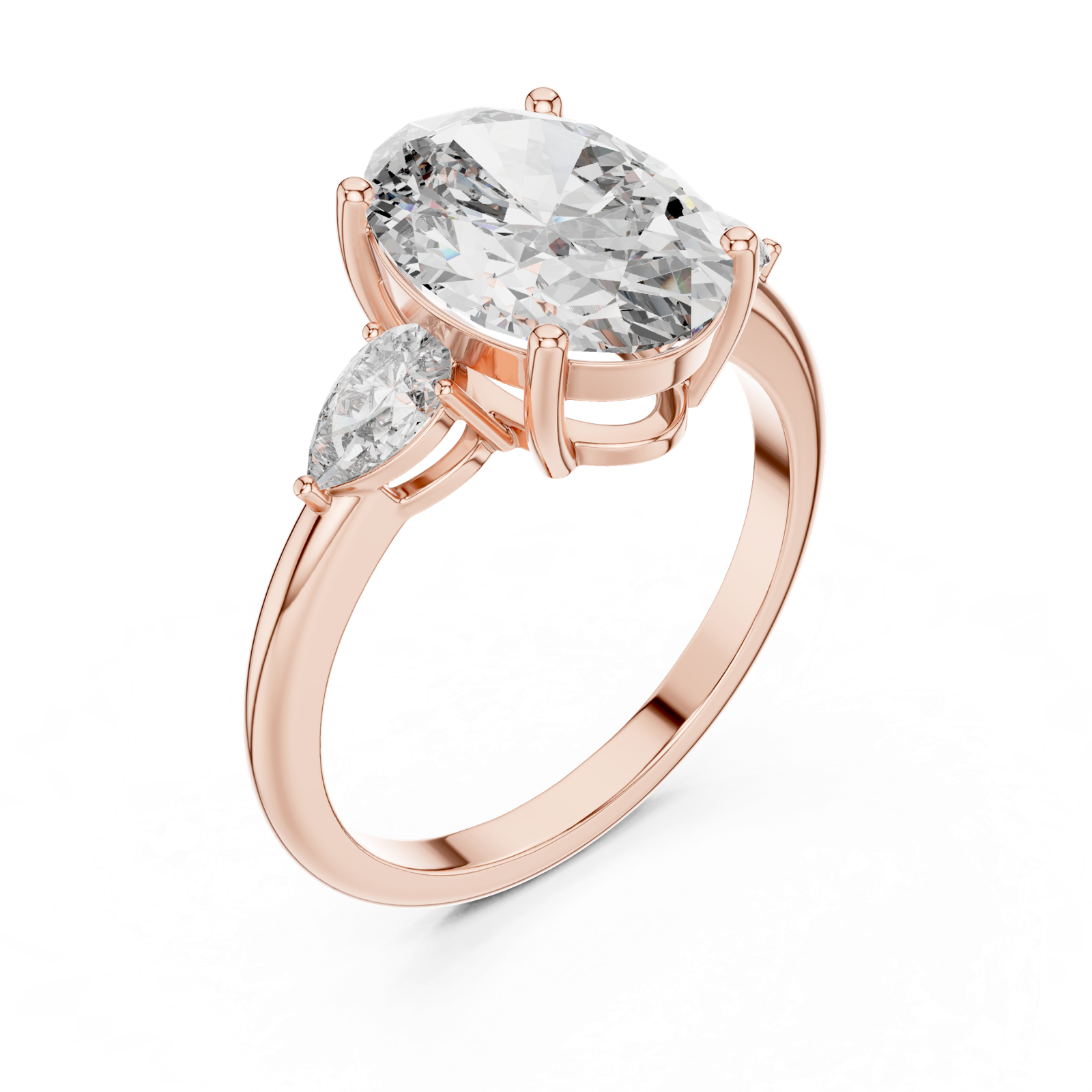Gold Ring LR-0054, Rose Gold, view 2