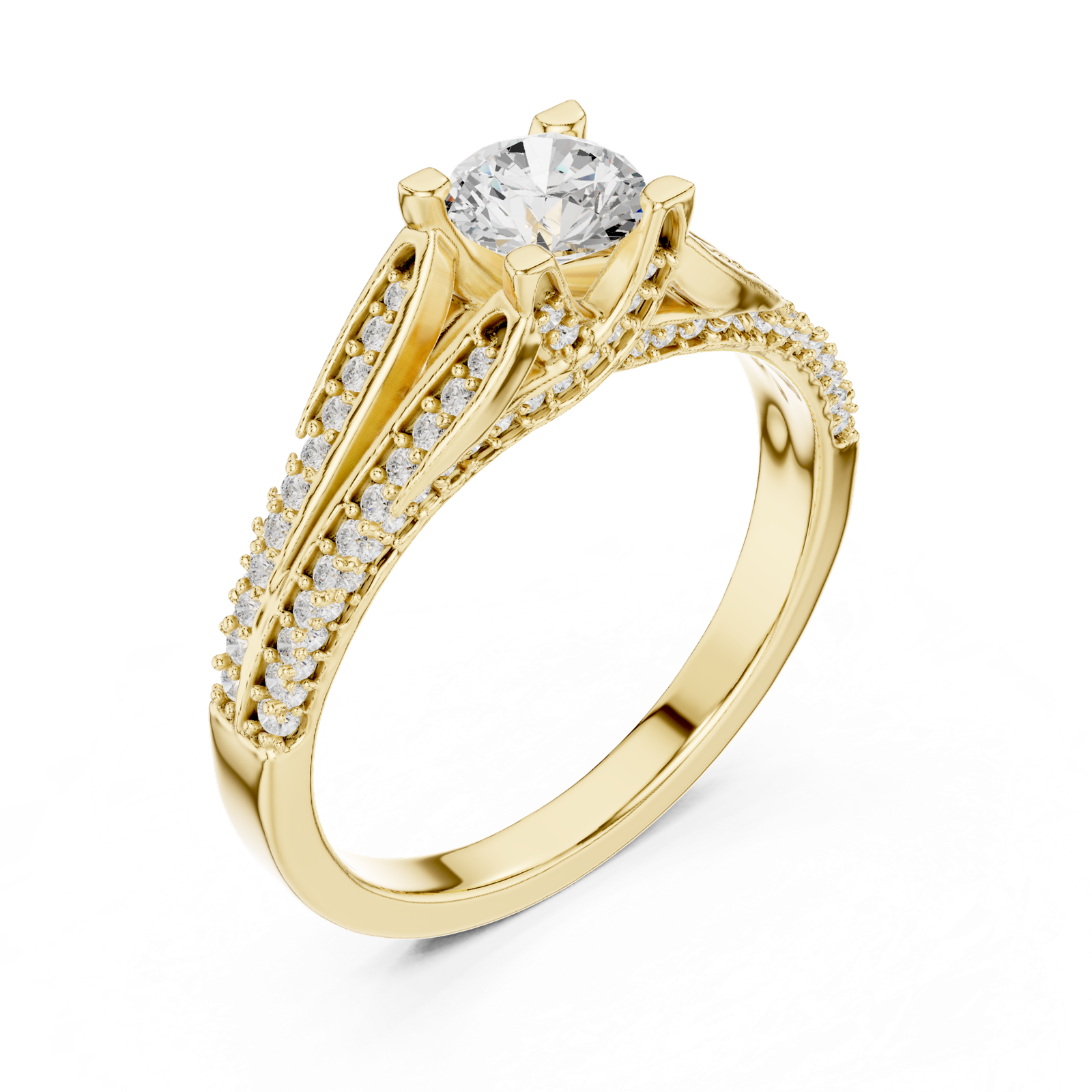 Gold Ring LR-0327, Yellow Gold, view 2