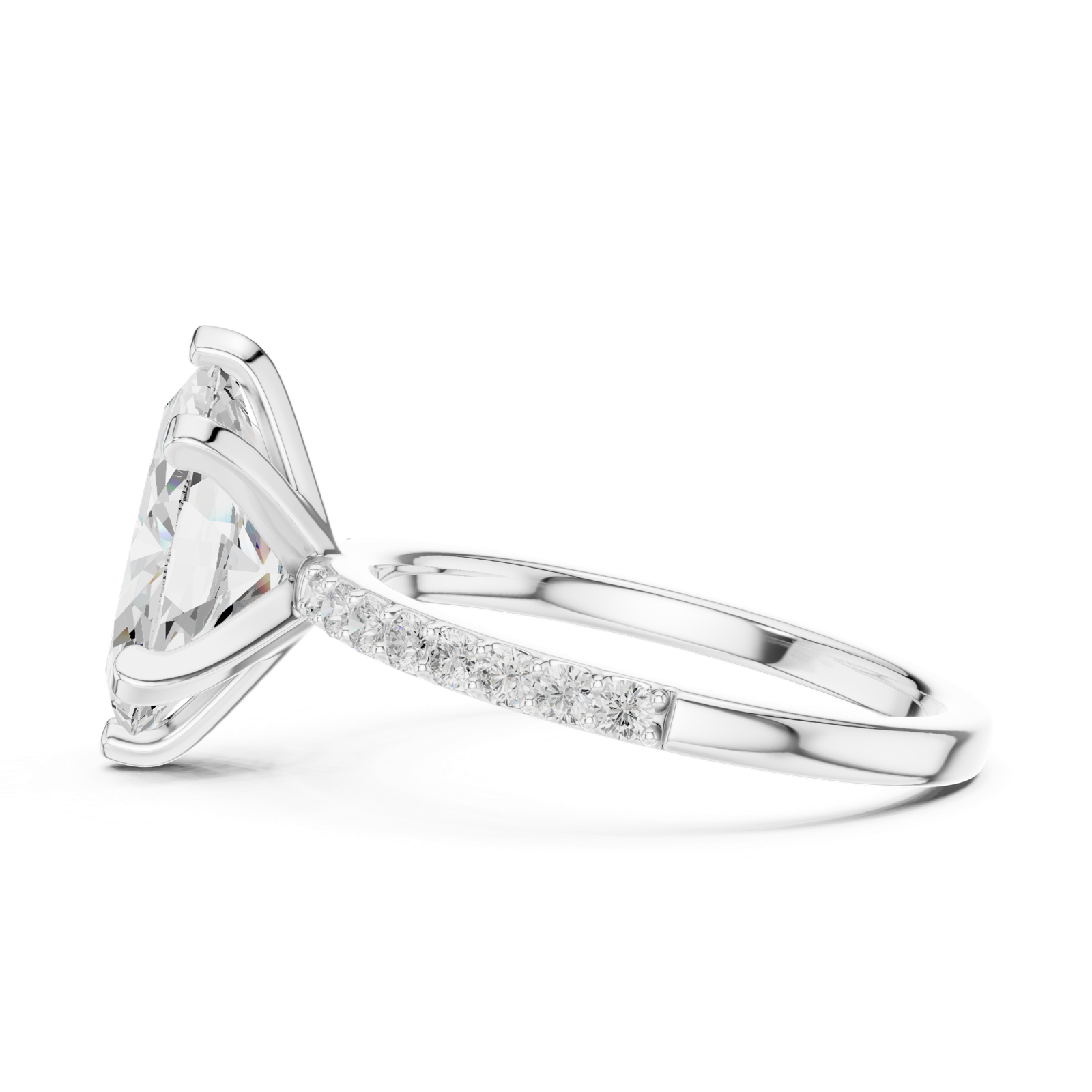Gold Ring DDLR-887, White Gold, view 3