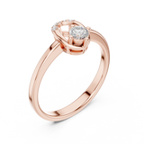 Gold Ring DDLR-840, Rose Gold, view 2