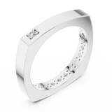 14K Solid Gold Lab Diamond Solitaire Ring, White Gold, view 2