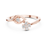 Gold Ring HLR-79, Rose Gold, view 4