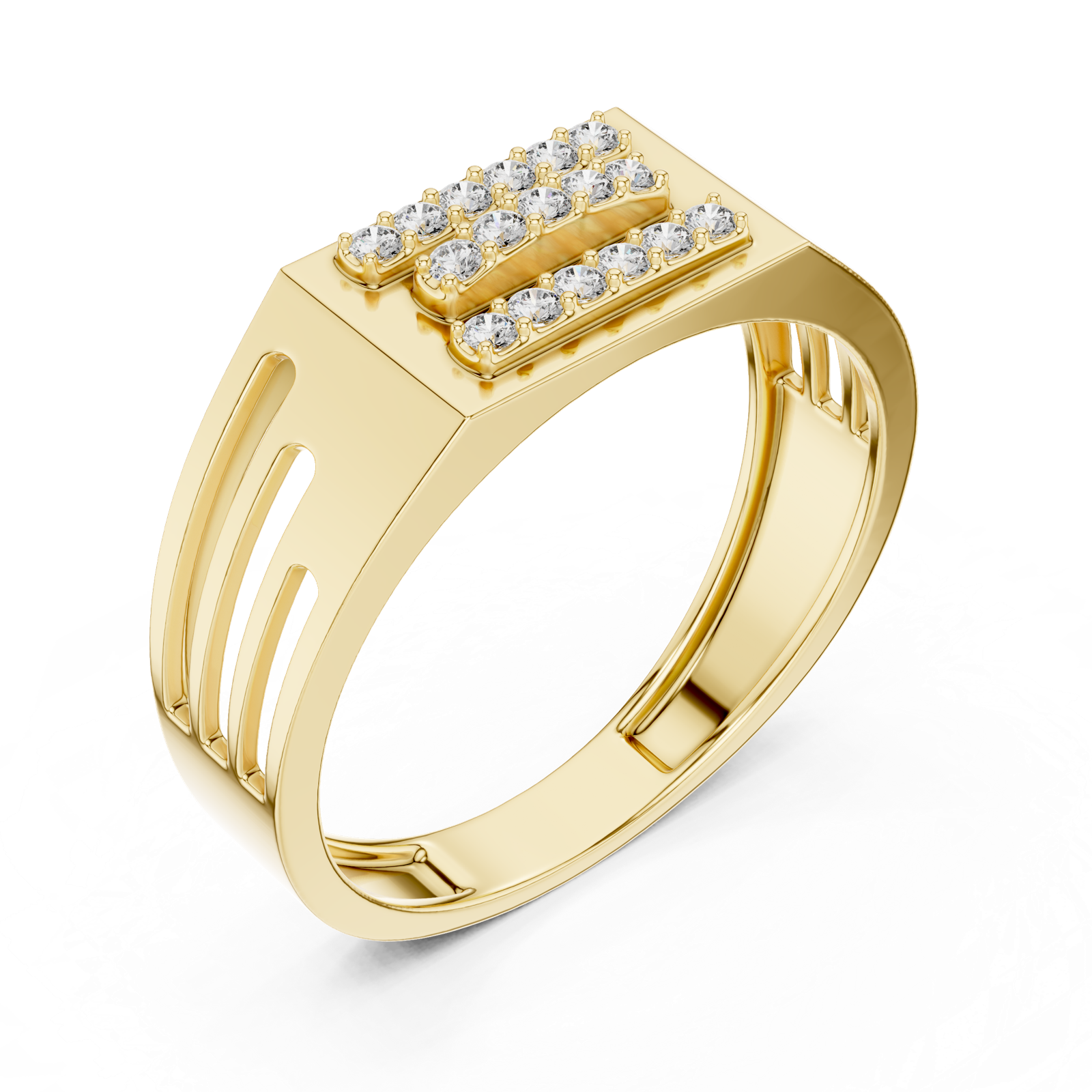Gold Ring LR-01 (19), Yellow Gold, view 2