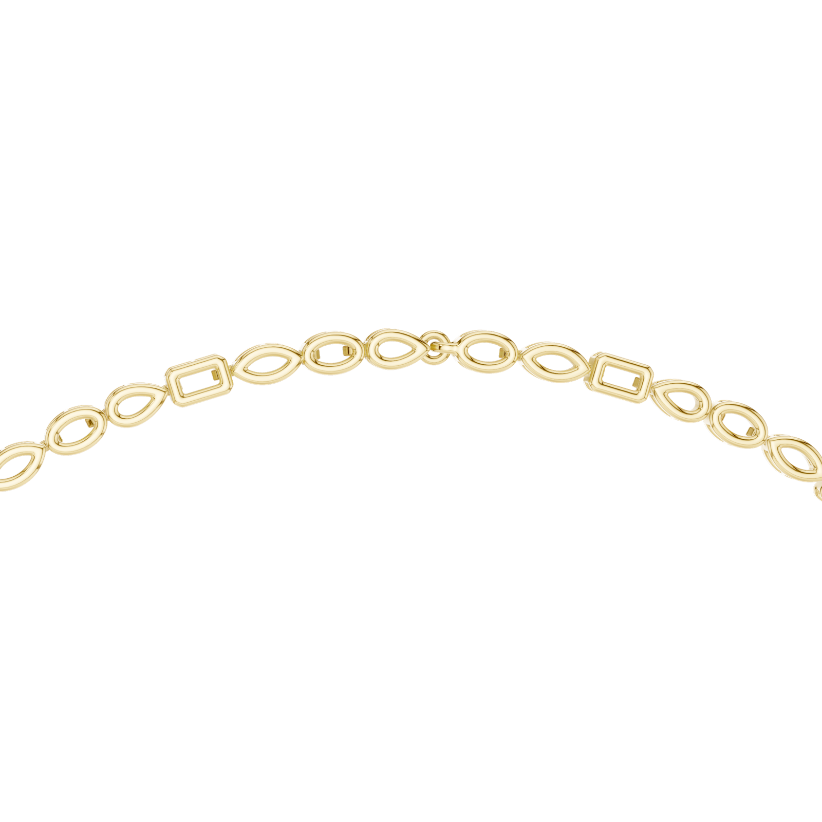 14K Solid Gold Lab Diamond Tennis Necklace, Yellow Gold, view 4