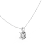 Gold Jewelry DDPO-009, Radiant center stone, White Gold, view 2