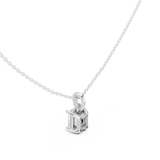 Gold Jewelry DDPO-009, Radiant center stone, White Gold, view 2