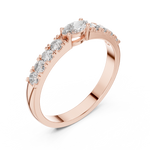 Gold Ring HLR-110, Rose Gold, view 2
