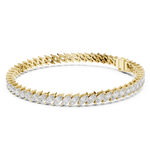 14K Solid Gold Lab Diamond Bracelet, Yellow Gold, view 1
