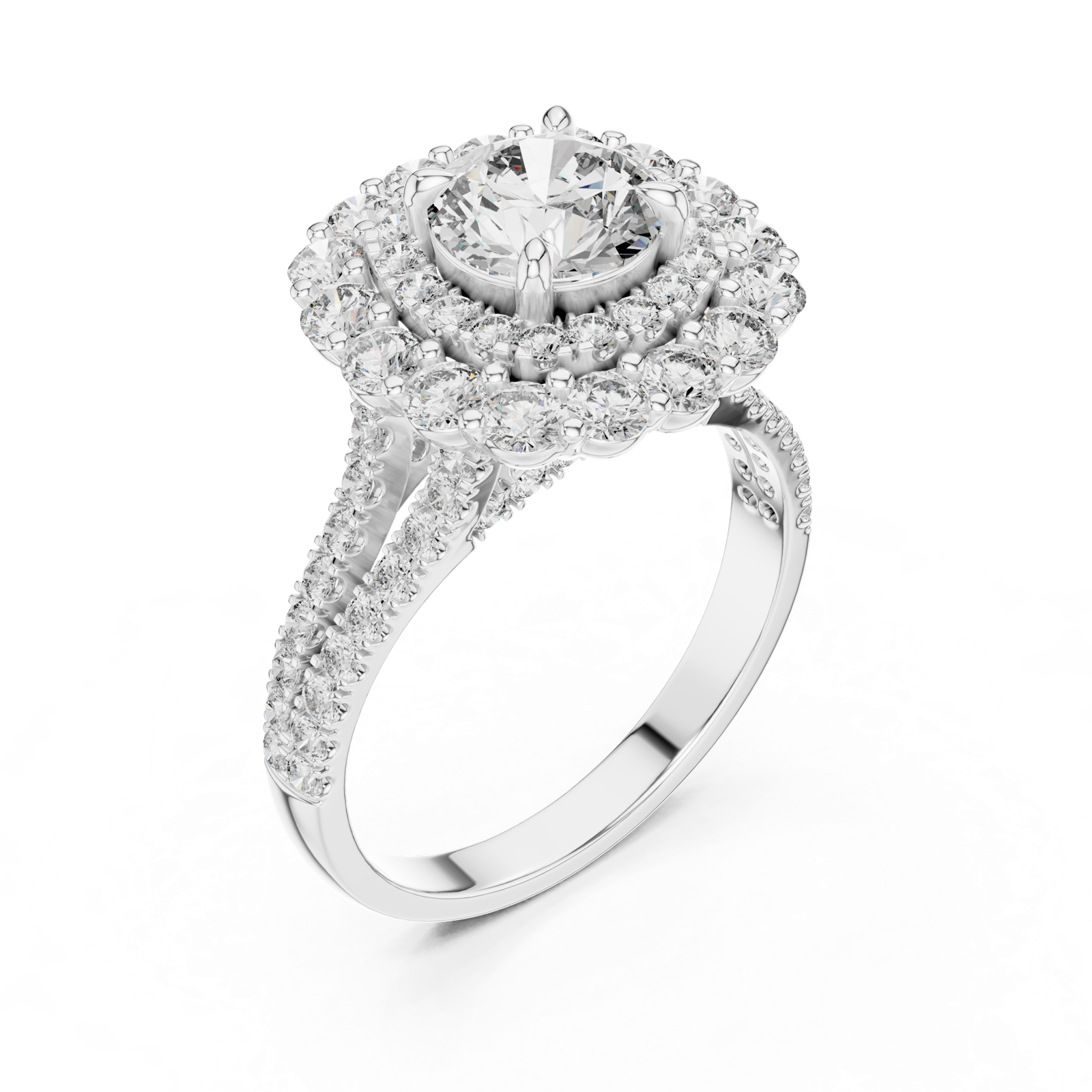 Gold Ring DDLR-011, White Gold, view 2