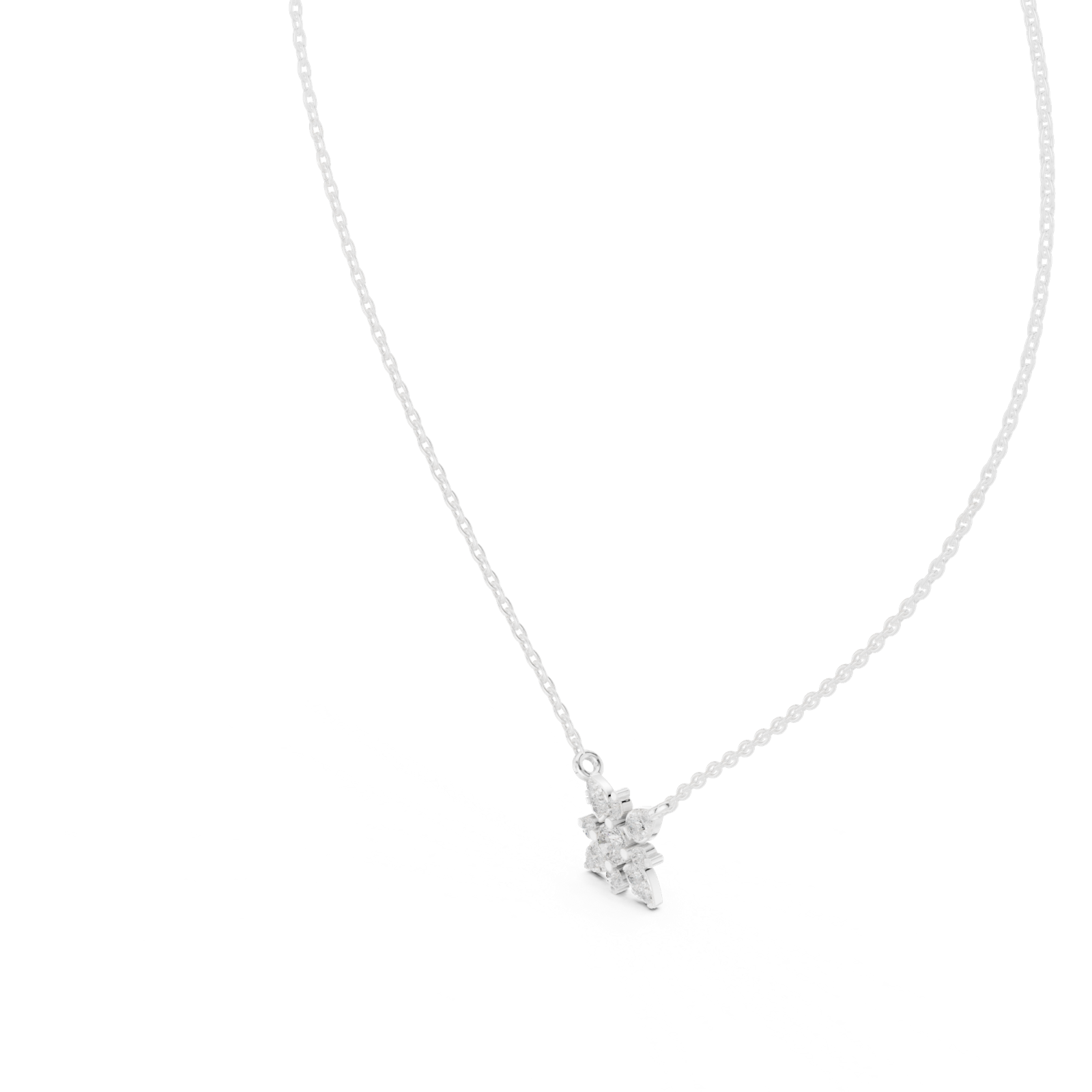 Gold Pendant GPD-0015, White Gold, view 2