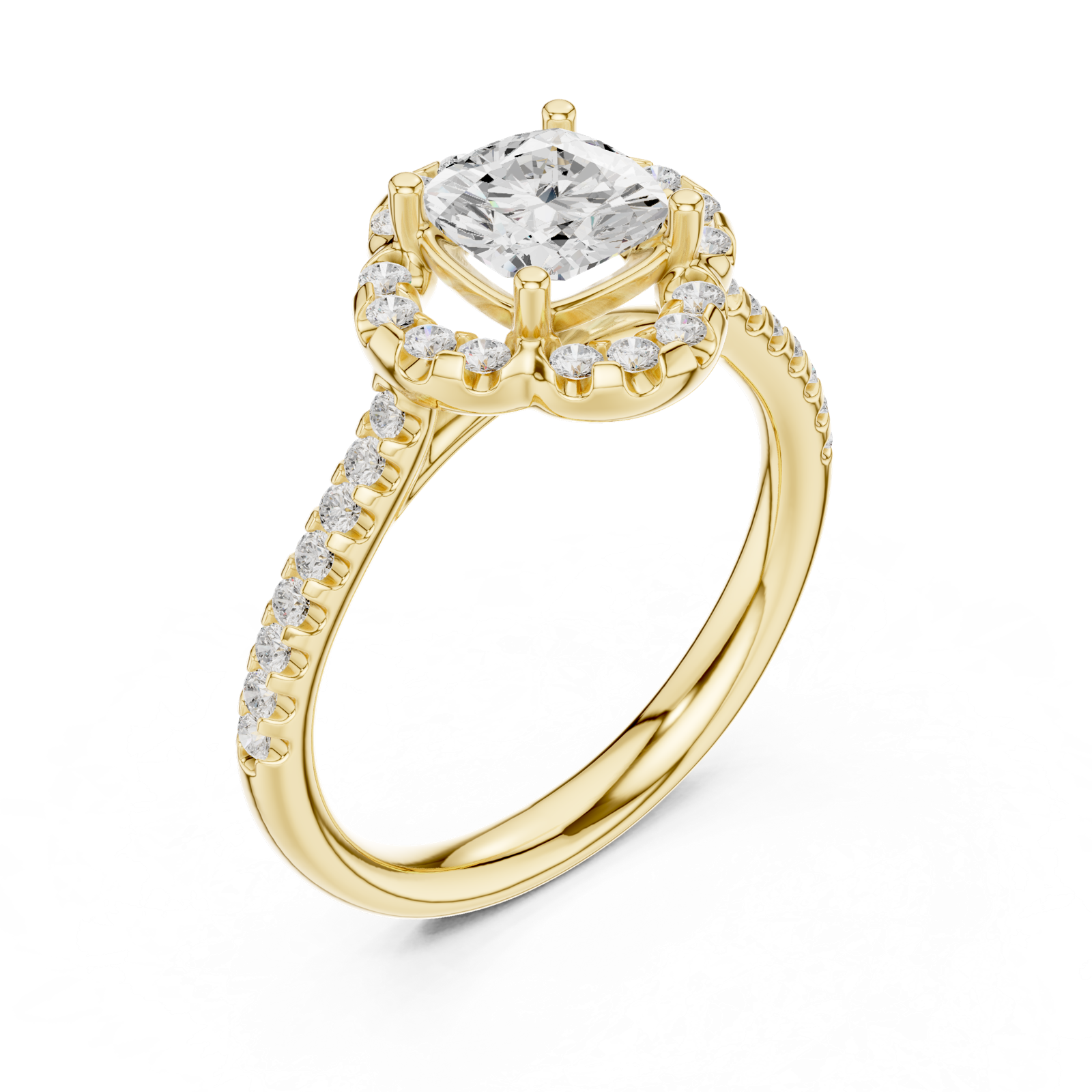 Gold Ring DDLR-535, Yellow Gold, view 2