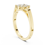 14K Solid Gold Lab Diamond Halo Ring, Yellow Gold, view 1