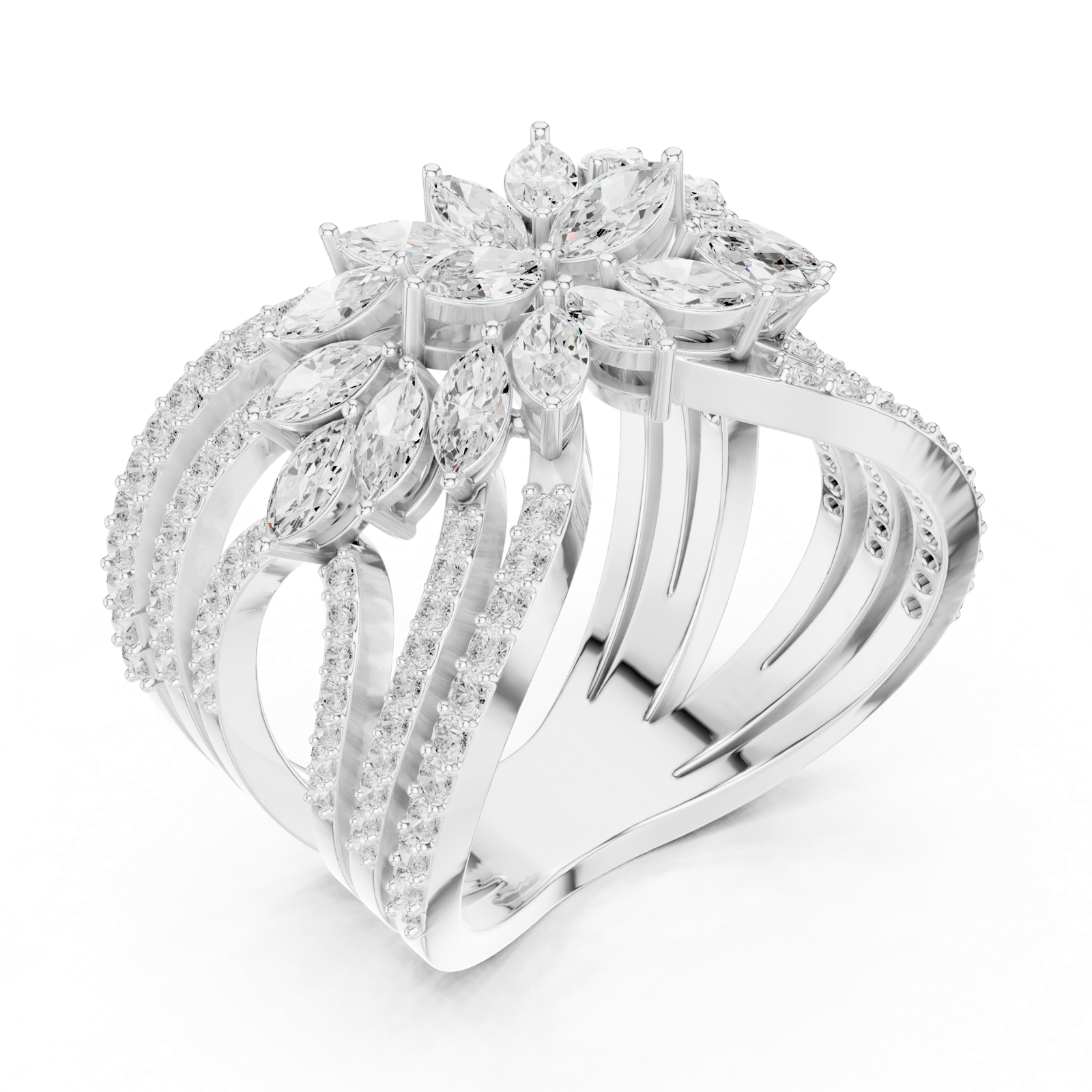 Gold Ring SBWR(67), White Gold, view 2