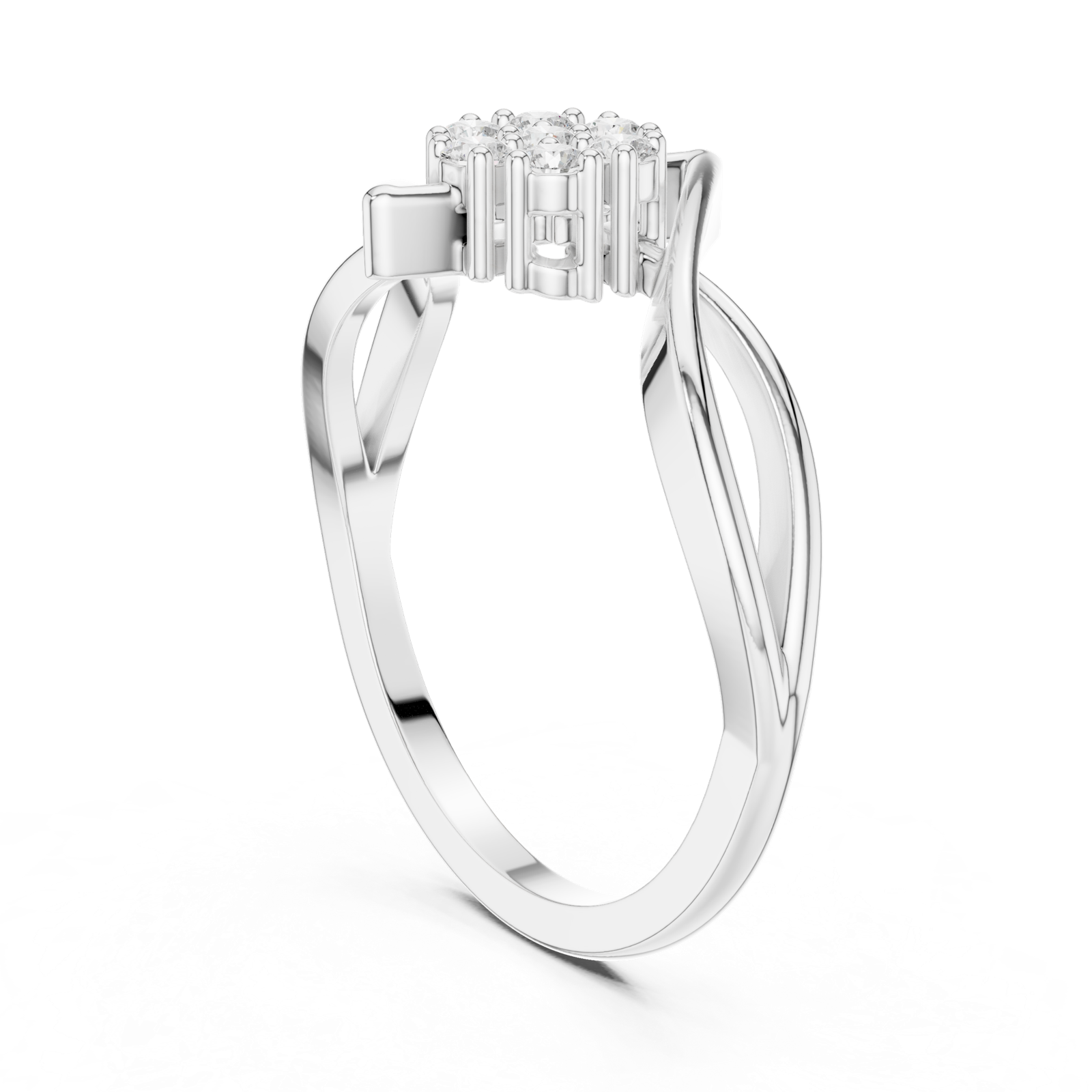 Gold Ring DDLR-826, White Gold, view 1