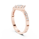 Gold Ring DDLR-745, Rose Gold, view 1