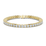 14K Solid Gold Lab Diamond Bracelet, Yellow Gold