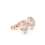Gold Jewelry DDER-001, Pear center stone, Rose Gold, view 1