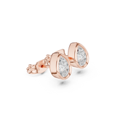 Gold Jewelry DDER-001, Pear center stone, Rose Gold, view 1